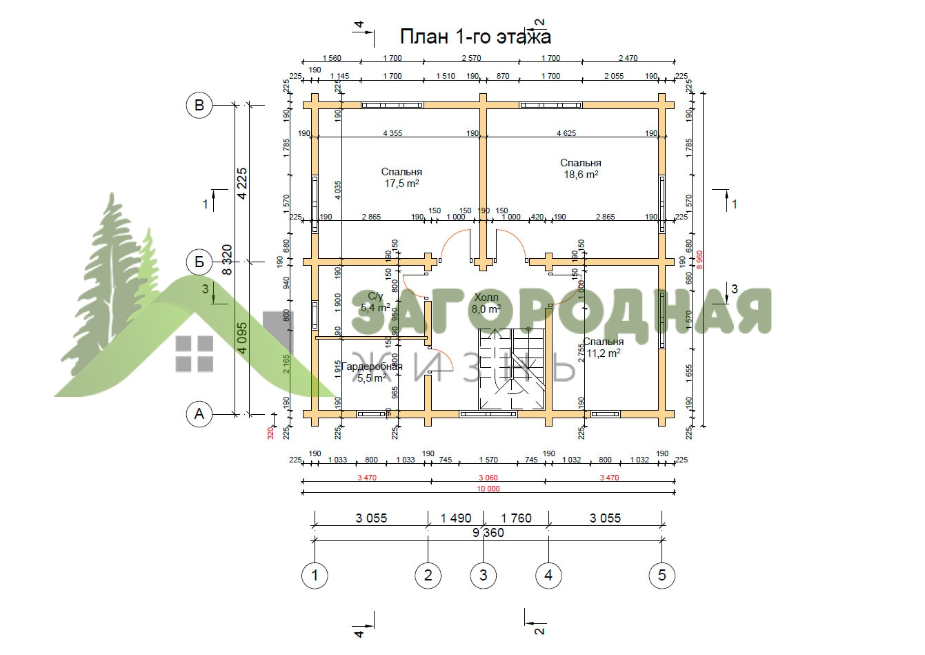 Дом из профилированного бруса домокомплект ДПБД-№11-9,3х8,3